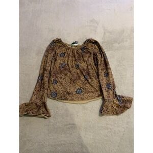 Vintage Earth Girl By Anxiety Bell Long Sleeve Shirt Girls Small‎ Hippy Y2K Boho